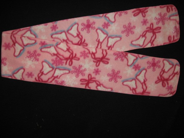 Image 0 of Ice skates child pink fleece scarf approx. 8