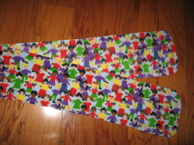 Image 0 of Children holding hands Autism child fleece scarf