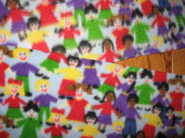 Image 1 of Children holding hands Autism child fleece scarf