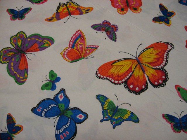Image 0 of Butterfly applique soft sewing cotton Fabric By The Yard