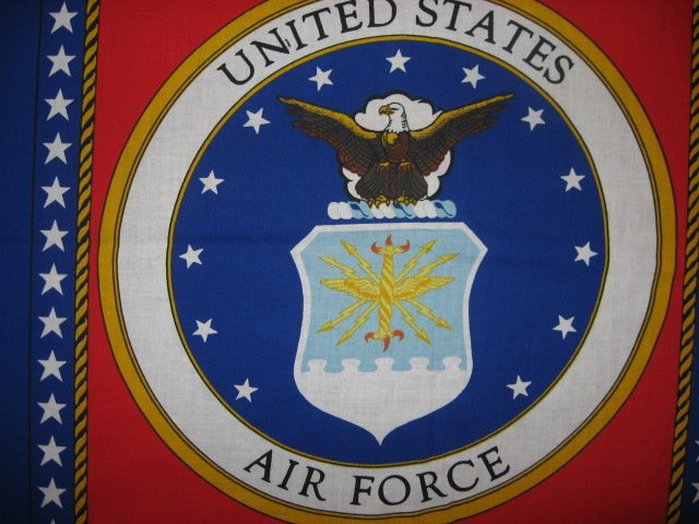 Image 1 of United States Air Force Fabric two pillow panels to sew about 1/2 yard