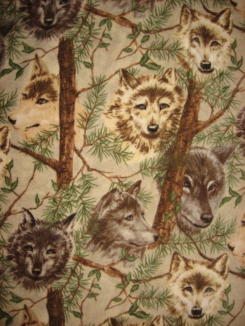 Forest Wolves Antipill 60X 72 Long Fleece bed Blanket 