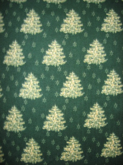 Christmas Pine Trees Winter Green 60W 72 Long Fleece bed Blanket 