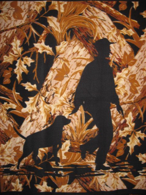 Labrador Retriever hunting dog Fleece Blanket Throw Panel with finished edges