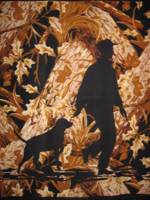 Image 0 of Labrador Retriever hunting dog Fleece Blanket Throw Panel with finished edges