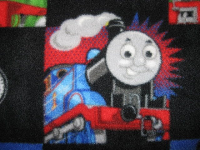 Image 1 of Thomas the Train tank Engine Black Child bed size Fleece Blanket 45