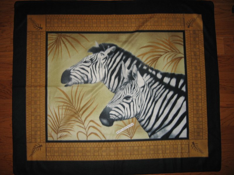 Image 0 of Zebra Wild Animal Fleece Blanket  