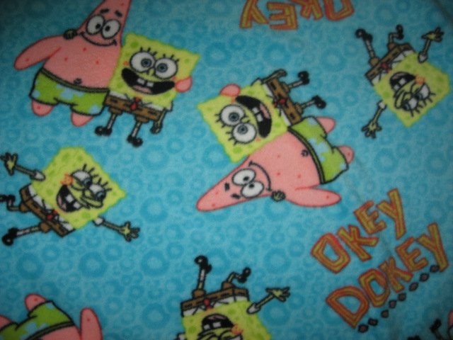 SpongeBob and Patrick  Okey Dokey toddler Fleece Blanket 