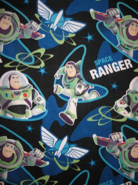 Disney Buzz Lightyear Toy Story Fleece Bed Blanket 46 X 58 licensed fleece