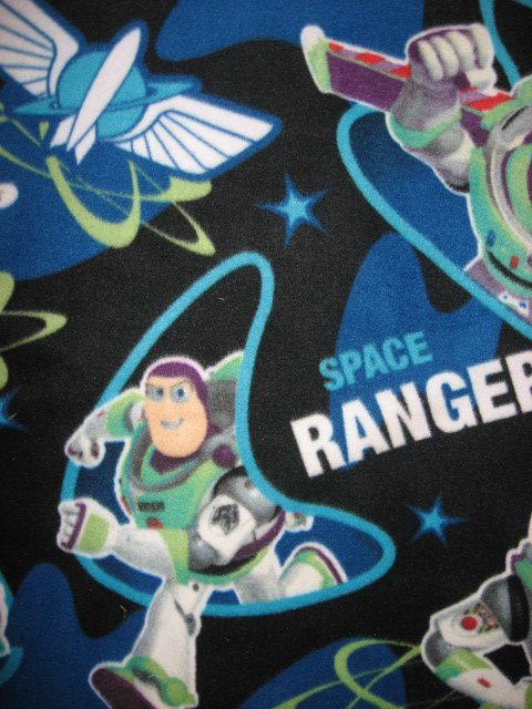 Image 1 of Disney Buzz Lightyear Toy Story Fleece Bed Blanket 46