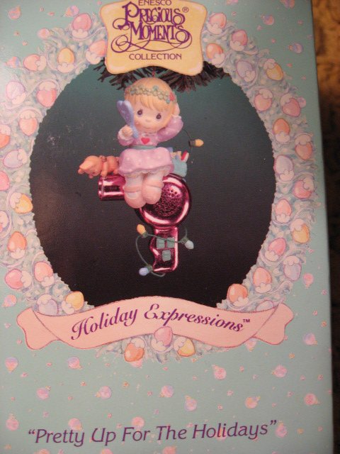 Image 0 of Christmas Holiday Pretty Girl Precious Moments  Ornament New in box 