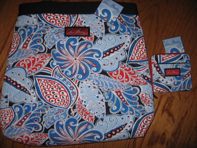 Image 0 of Vera Bradley Seaside Nautical  purse  and Wallet New with tags
