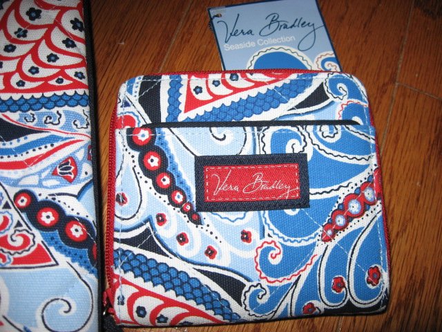Image 2 of Vera Bradley Seaside Nautical  purse  and Wallet New with tags
