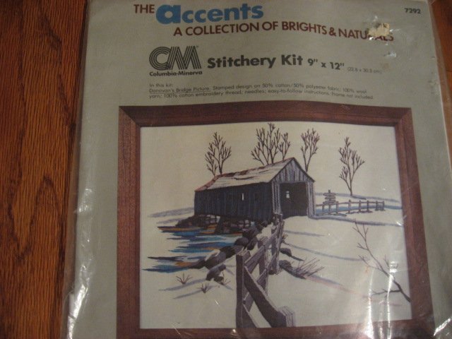 Donovan's Covered Bridge Picture Embroidery Kit to Make 