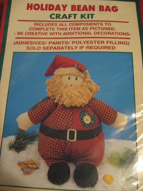 Santa Christmas Holiday Bean Bag Craft Kit Homespun Creations New 