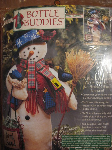 Image 0 of Dimensions Mr Chilly Snowman Bottle Buddies No Sew kit                