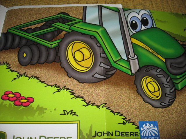 Image 7 of John Deere Coloring activity Book Stickers Poster Chart with Crayons /