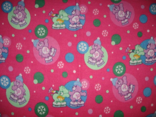 Care Bears and skates raspberry child fleece bed blanket 60 X45