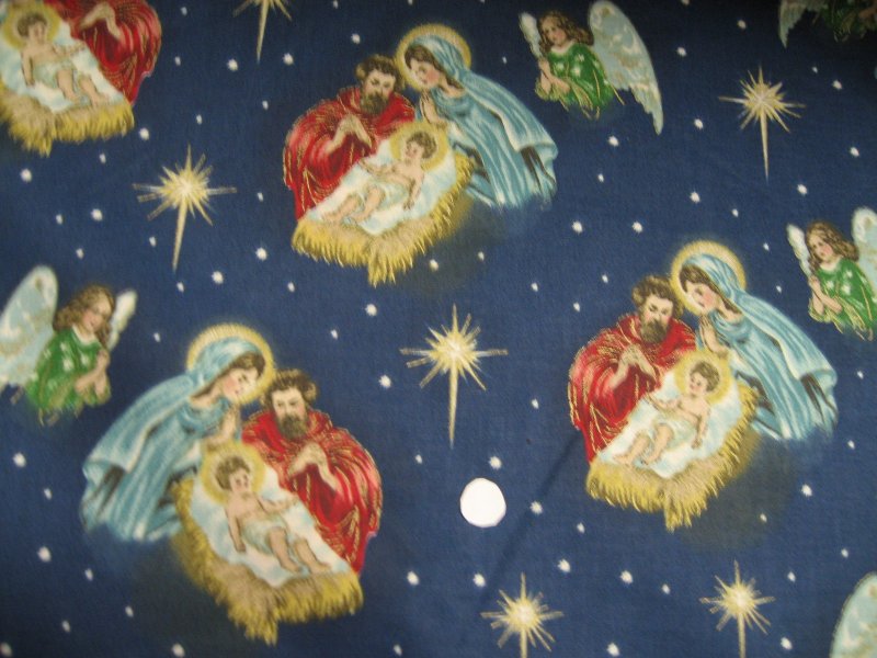 Jesus and Angels cotton sewing Nativity fabric by the yard