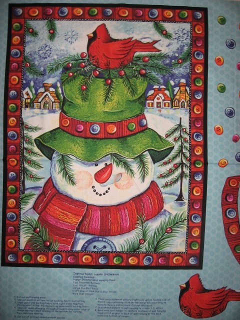 Frosty the Snowman and Cardinal friend to sew //
