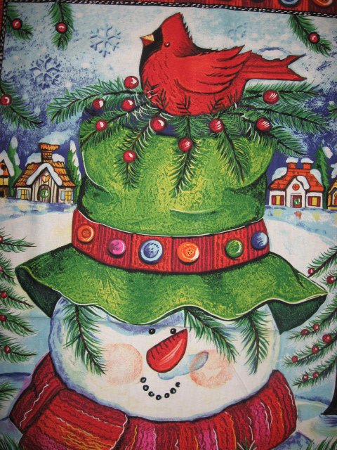 Image 1 of Frosty the Snowman and Cardinal friend to sew //