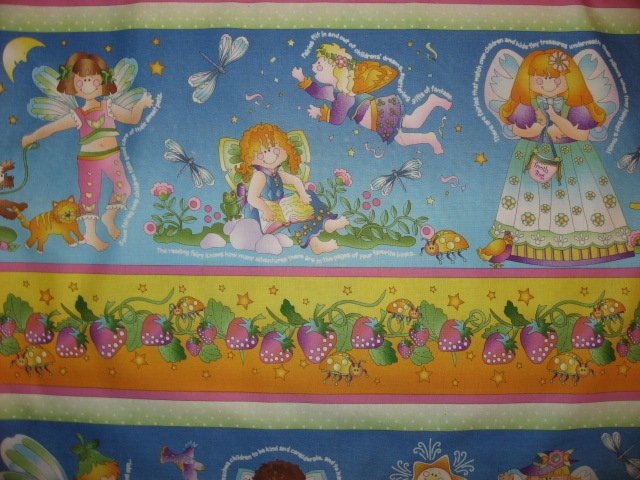 Image 2 of Fairy Angels Avlyn cotton sewing fabric by the yard