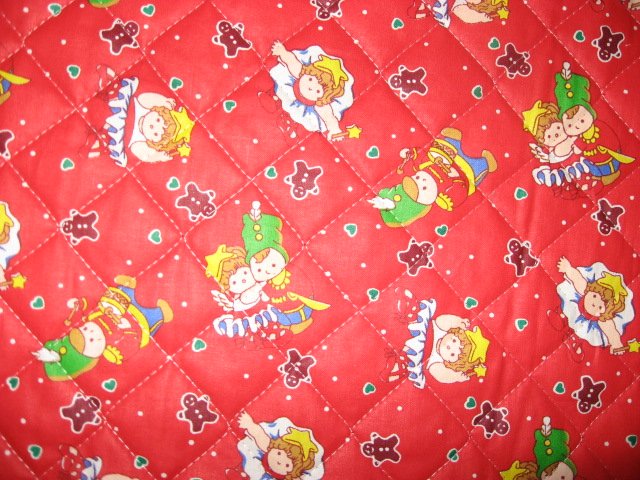 Image 0 of Ballerina soldier toy red double sided quilted Christmas Fabric to sew