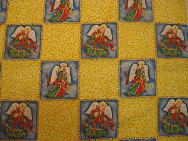 Image 0 of Angels Christmas Block Form Quilt Sewing Fabric 