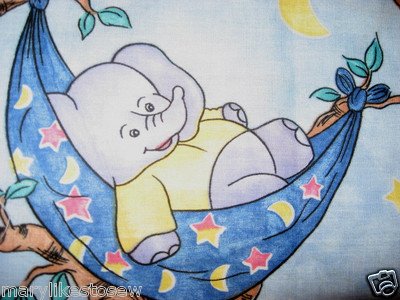 Image 1 of Bear Tiger Elephant Hammock Crib Cotton Bumper Pad Fabric 