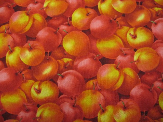Kyle's Marketplace Nectarines RJR Fabric FQ or 1/4 yard