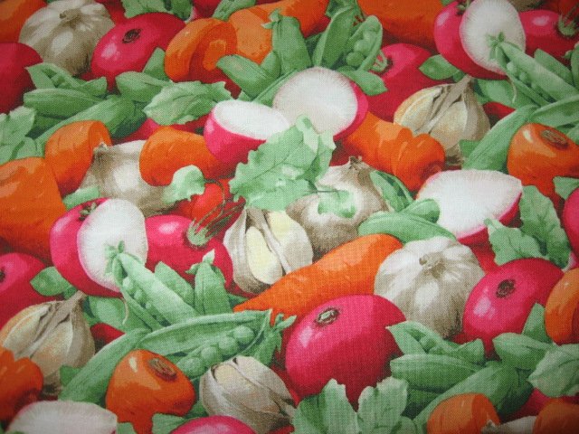 Image 0 of Kyle's Marketplace Stew Vegetables RJR Fabric FQ or 1/4 yard