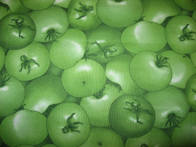 Image 0 of Green Tomatoes Out of print one quarter yard Fabric or Fat Quarter