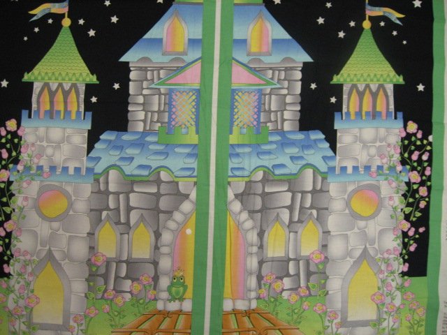Image 1 of Princess Castle Table Top Avlyn Quality Cotton Fabric Panel Rare/