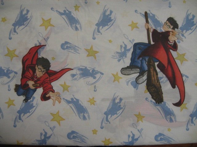 Image 0 of Harry Potter Gently Used Twin Size fabric Top Sheet No Pillow case