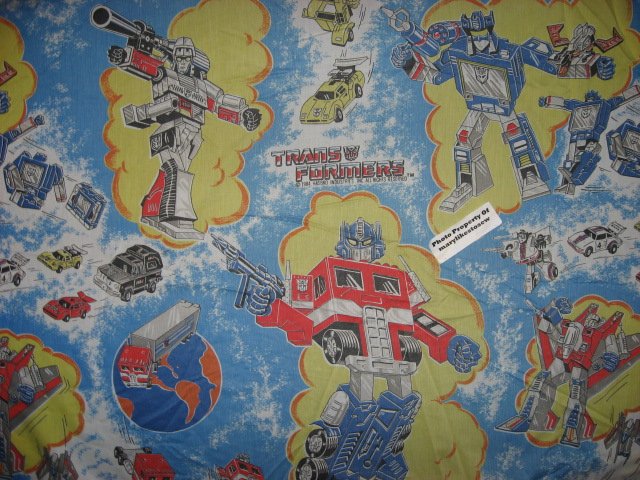 Image 0 of Transformers Gently Used Twin Size fabric Fitted Sheet Only