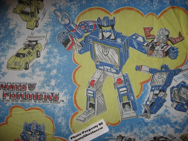 Image 3 of Transformers Gently Used Twin Size fabric Fitted Sheet Only