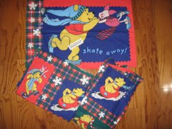 Thumbnail of Winnie the Pooh Flannel Twin Size Fitted Sheet + one pillow case Brand new