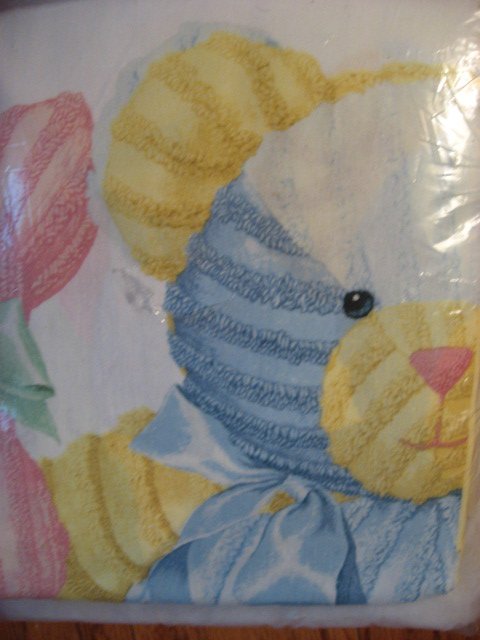 Image 0 of Mary Maxim Chenille look Bear Cotton Fabric Quilt kit with Batting and binding