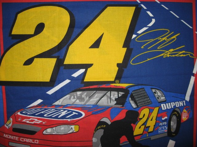 Image 1 of Jeff Gorden #24 Nascar  two Fabric pillow panels to sew