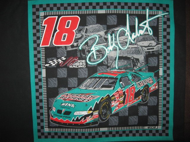 Bobby Labonte #18 Nascar two Fabric pillow panels to sew