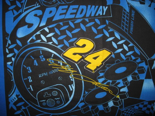 Image 1 of Jeff Gorden #24 Nascar two blue Fabric pillow panel set to sew