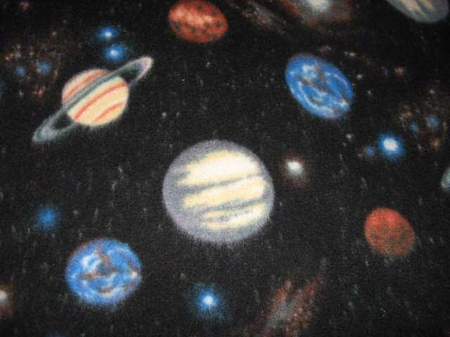 Universe and Planets and stars Black Fleece Blanket Rare 