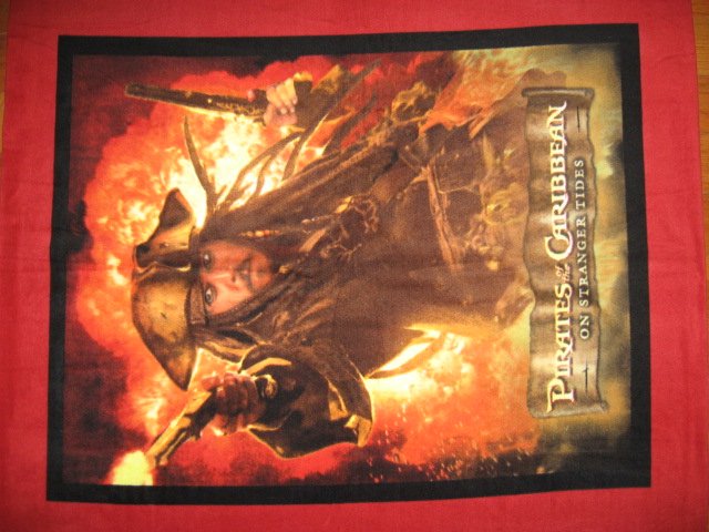 Image 1 of Pirates of The Caribbean Johnny Depp Captain Jack Sparrow Fleece blanket