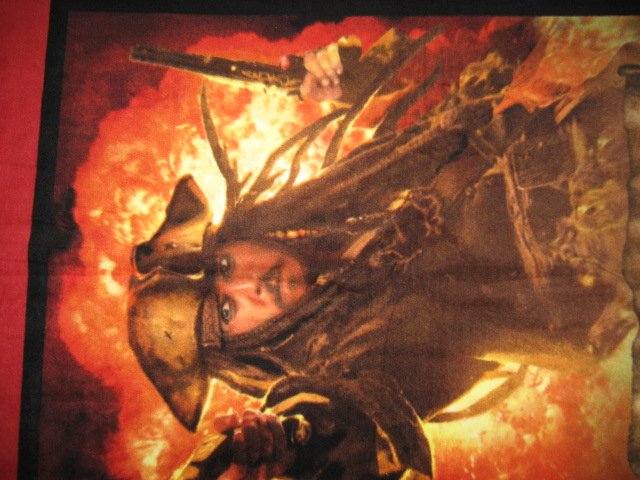 Image 2 of Pirates of The Caribbean Johnny Depp Captain Jack Sparrow Fleece blanket
