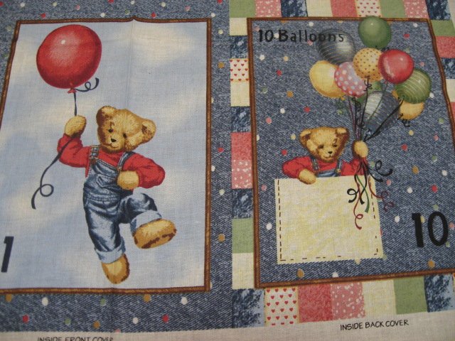 blue jean teddy bear blanket