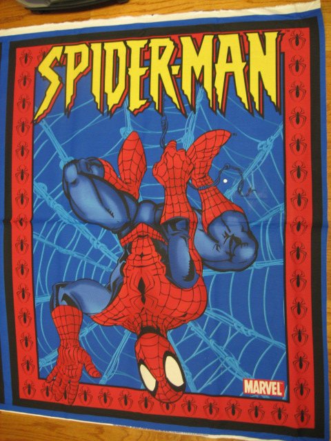 Image 0 of Spiderman super hero Licensed fabric wall quilt throw panel to sew