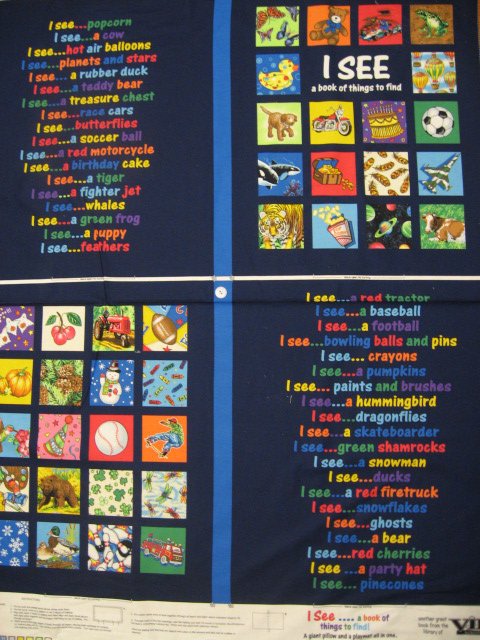 Image 1 of I See I spy child Soft Book or Wall Panel to sew Teacher /