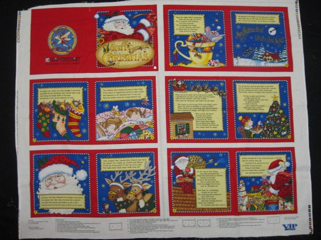 Mary Engelbreit Night Before Christmas Soft book fabric panel to sew