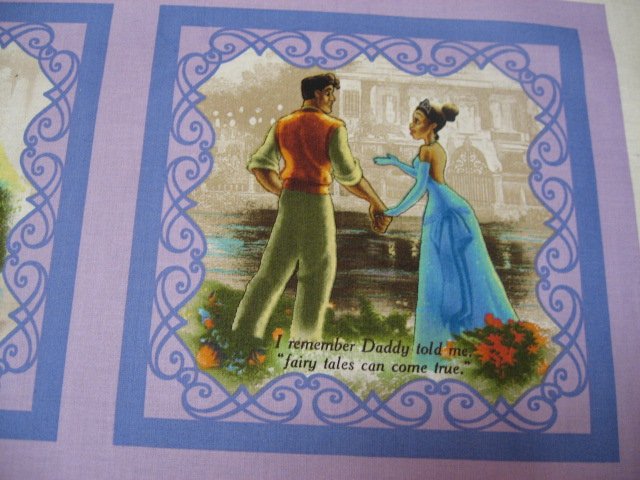 Image 1 of Disney Princess Frog Thomas Kinkade Soft Book fabric Panel to sew /