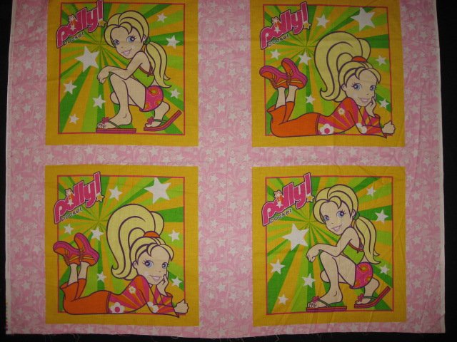 Polly Pocket 2005 New Soft Fabric Pillow Panel set of four to sew